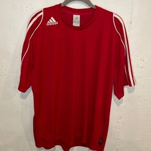 Mens Adidas soccer performance shirt size XL / Red